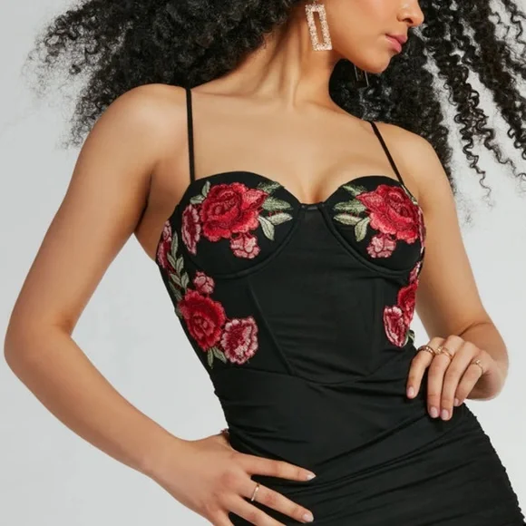 Floral Mini Dress SIZE EXTRA SMALL - Picture 3 of 6